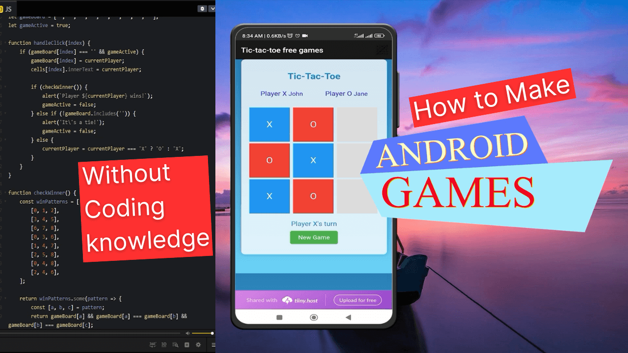 how to create Android games without software using ai tools